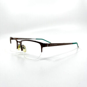 Cole Haan Eyeglasses Frames Half Rim CH4014 brown 210 53-18 H6559